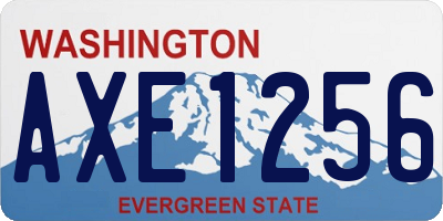 WA license plate AXE1256
