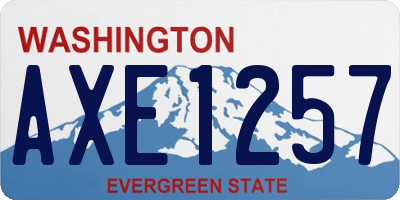 WA license plate AXE1257