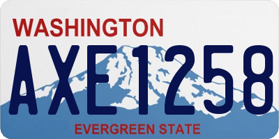 WA license plate AXE1258