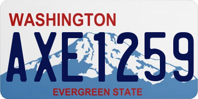 WA license plate AXE1259