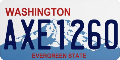 WA license plate AXE1260