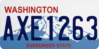WA license plate AXE1263