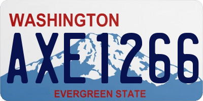 WA license plate AXE1266