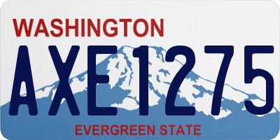 WA license plate AXE1275