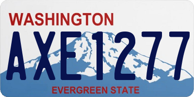 WA license plate AXE1277