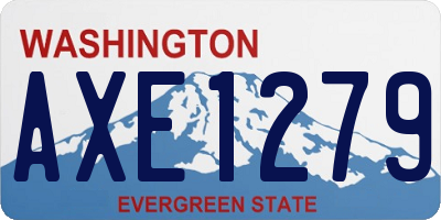 WA license plate AXE1279