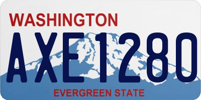 WA license plate AXE1280