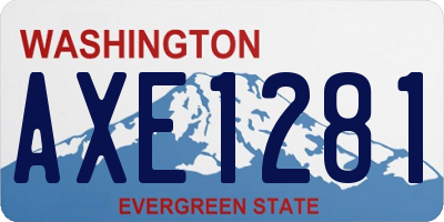 WA license plate AXE1281