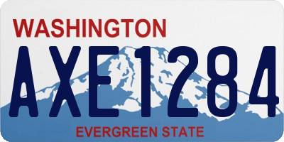 WA license plate AXE1284