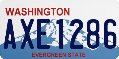 WA license plate AXE1286