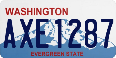 WA license plate AXE1287