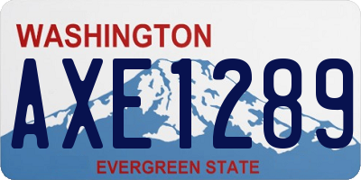 WA license plate AXE1289