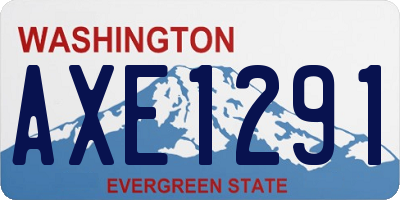 WA license plate AXE1291