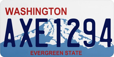 WA license plate AXE1294