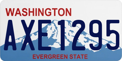 WA license plate AXE1295