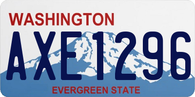 WA license plate AXE1296
