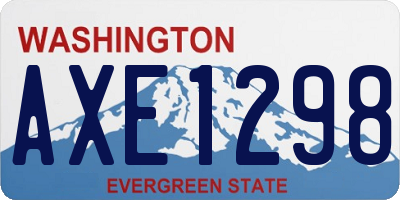 WA license plate AXE1298