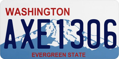 WA license plate AXE1306