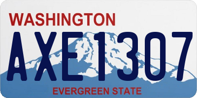 WA license plate AXE1307