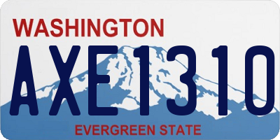 WA license plate AXE1310