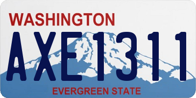 WA license plate AXE1311