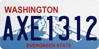 WA license plate AXE1312