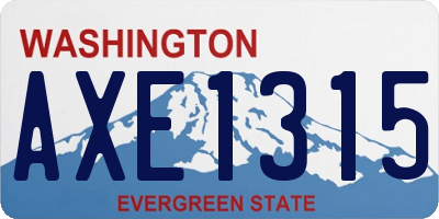 WA license plate AXE1315