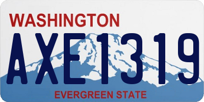 WA license plate AXE1319