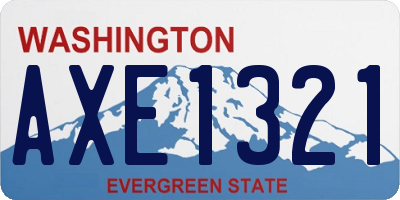 WA license plate AXE1321