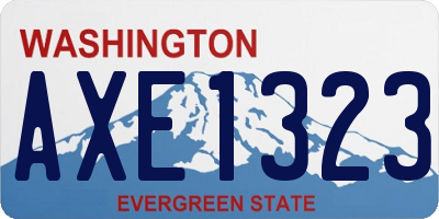 WA license plate AXE1323