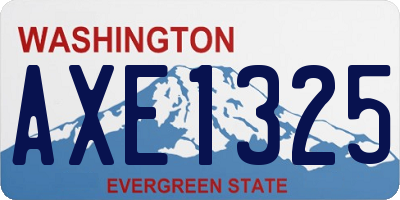 WA license plate AXE1325