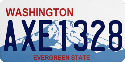 WA license plate AXE1328