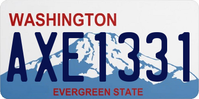 WA license plate AXE1331