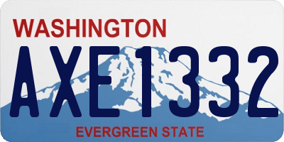 WA license plate AXE1332