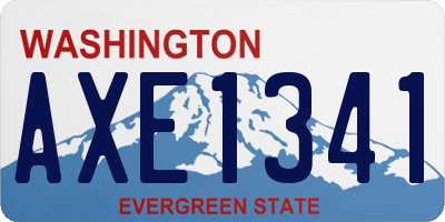WA license plate AXE1341