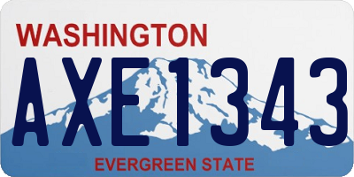 WA license plate AXE1343