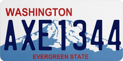 WA license plate AXE1344