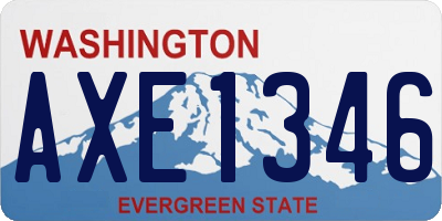 WA license plate AXE1346