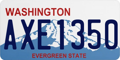 WA license plate AXE1350