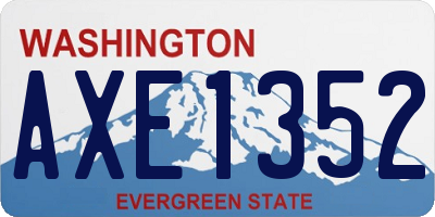 WA license plate AXE1352