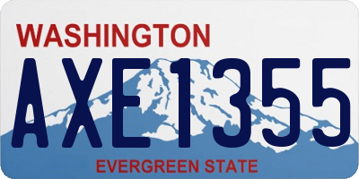 WA license plate AXE1355