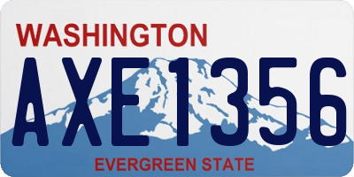 WA license plate AXE1356