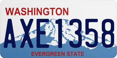 WA license plate AXE1358