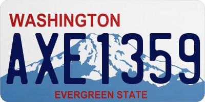 WA license plate AXE1359