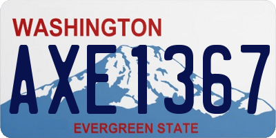 WA license plate AXE1367