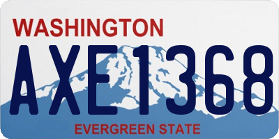 WA license plate AXE1368