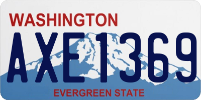 WA license plate AXE1369