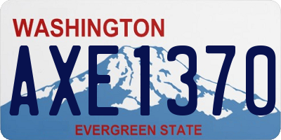 WA license plate AXE1370