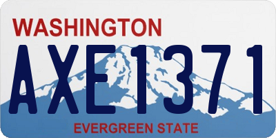 WA license plate AXE1371