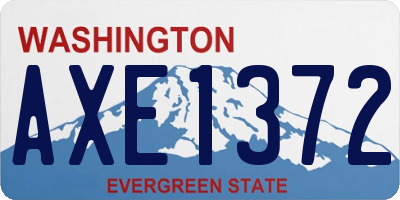 WA license plate AXE1372